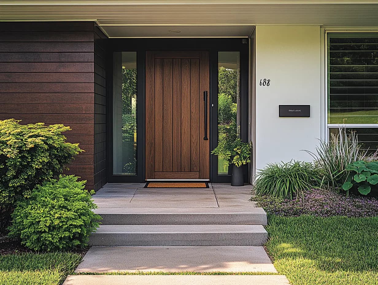 Impressive entrance after renovation with modern design