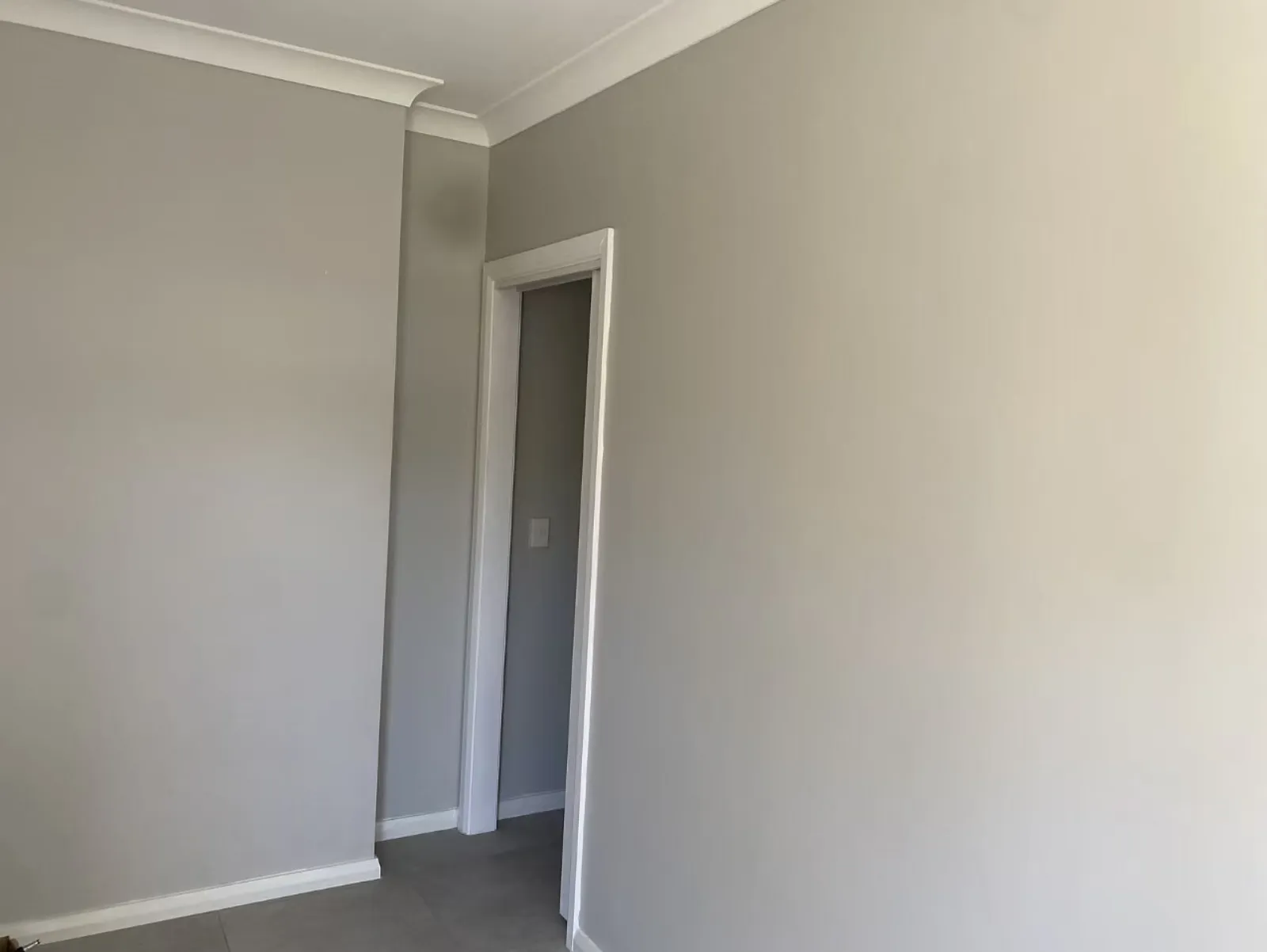 Completed St Marys interior with painted walls, doorways, skirting and flooring