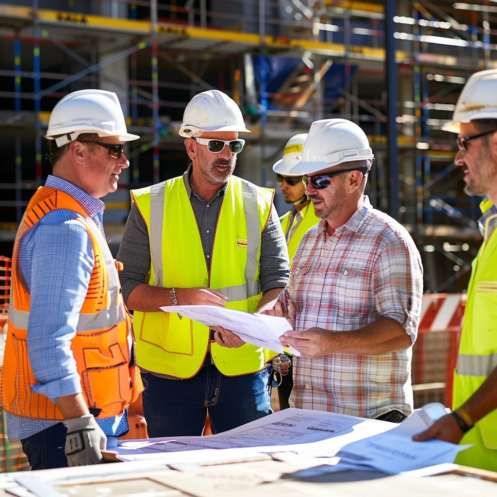 Construction team working